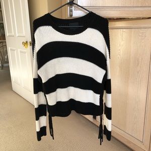 Intermix Black and White Stripped Sweater